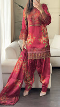 Load image into Gallery viewer, 3pc SILK Embroidered Shalwar Kameez with CHIFFON dupatta Stitched Suit Ready to wear HW-A1123A