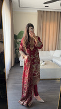 Load image into Gallery viewer, 3pc Embroidered Shalwar Kameez with CHIFFON dupatta Stitched Suit Ready to wear HW-U2502