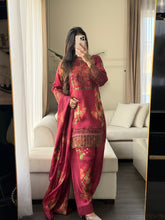 Load image into Gallery viewer, 3pc SILK Embroidered Shalwar Kameez with CHIFFON dupatta Stitched Suit Ready to wear HW-A1123A