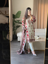 Load image into Gallery viewer, 3 pcs Stitched lawn suit Ready to Wear with CHIFFON dupatta LAWN-JF104