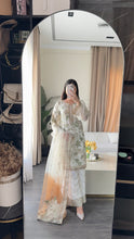Load image into Gallery viewer, 3pc WHITE Embroidered Shalwar Kameez with Plazoo and Net dupatta Stitched Suit Ready to wear HW-U2420B