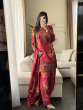 Load image into Gallery viewer, 3pc SILK Embroidered Shalwar Kameez with CHIFFON dupatta Stitched Suit Ready to wear HW-A1123A