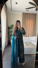 Load image into Gallery viewer, 3pc Embroidered Shalwar Kameez with CHIFFON dupatta Stitched Suit Ready to wear HW-U2462
