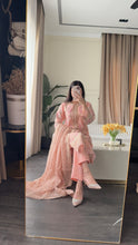 Load image into Gallery viewer, 3pc PINK Embroidered Shalwar Kameez wit Chiffon dupatta Stitched Suit Ready to wear HW-U2342