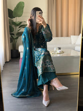 Load image into Gallery viewer, 3pc Embroidered Shalwar Kameez with CHIFFON dupatta Stitched Suit Ready to wear HW-U2462