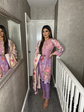 Load image into Gallery viewer, 3PC Stitched LILAC PINK shalwar Suit Ready to wear DHANAK winter Wear with Dhanak dupatta DNE-0316
