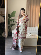 Load image into Gallery viewer, 3 pcs Stitched lawn suit Ready to Wear with CHIFFON dupatta LAWN-JF104