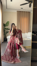 Load image into Gallery viewer, 3pc Embroidered Shalwar Kameez with CHIFFON dupatta Stitched Suit Ready to wear HW-U2502