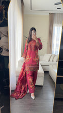 Load image into Gallery viewer, 3pc SILK Embroidered Shalwar Kameez with CHIFFON dupatta Stitched Suit Ready to wear HW-A1123A
