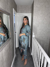 Load image into Gallery viewer, 3PC Stitched GREY shalwar Suit Ready to wear DHANAK winter Wear with Dhanak dupatta FD-82
