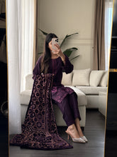 Load image into Gallery viewer, 3PC Stitched DHANAK shalwar Suit Ready to wear DHANAK winter Wear with DHANAK dupatta HW-DP25002

