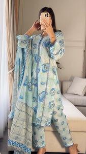3 pcs Stitched lawn suit Ready to Wear with CHIFFON dupatta LAWN-048