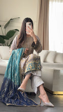 Load image into Gallery viewer, 3pc GREY Embroidered Shalwar Kameez with CHIFFON dupatta Stitched Suit Ready to wear HW-U5323
