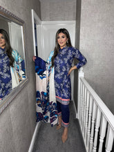 Load image into Gallery viewer, 3PC Stitched BLUE shalwar Suit Ready to wear LILEN winter Wear with LILEN dupatta SK-04
