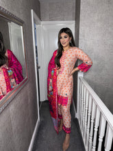 Load image into Gallery viewer, 3PC Stitched PINK shalwar Suit Ready to wear LILEN winter Wear with LILEN dupatta SK-03
