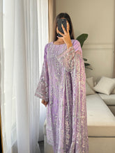 Load image into Gallery viewer, 3pc LILAC Embroidered Shalwar Kameez wit Net dupatta Stitched Suit Ready to wear HW-U2190
