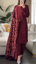 Load image into Gallery viewer, 3PC Stitched DHANAK shalwar Suit Ready to wear DHANAK winter Wear with DHANAK dupatta HW-DP25005
