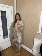 Load image into Gallery viewer, 3pc Embroidered Shalwar Kameez wit Chiffon dupatta Stitched Suit Ready to wear HW-DT129
