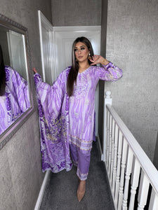 3PC Stitched LILAC shalwar Suit Ready to wear LILEN winter Wear with LILEN dupatta SK-07