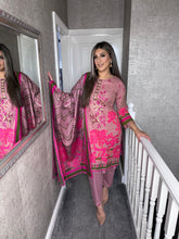 Load image into Gallery viewer, 3PC Stitched PINK shalwar Suit Ready to wear DHANAK winter Wear with Dhanak dupatta DNE-079
