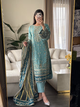 Load image into Gallery viewer, 3pc Embroidered Shalwar Kameez with CHIFFON dupatta Stitched Suit Ready to wear HW-U5313
