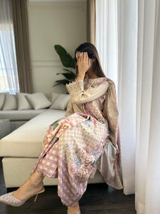 3PC Stitched shalwar Suit Ready to wear DHANAK winter Wear with Dhanak dupatta HW-DH14