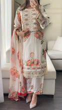 Load image into Gallery viewer, 3pc SILK Embroidered Shalwar Kameez with CHIFFON dupatta Stitched Suit Ready to wear HW-A1123B
