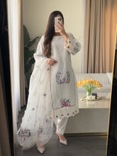 Load image into Gallery viewer, 3 pcs Stitched lawn suit Ready to Wear with Net dupatta LAWN-JF116
