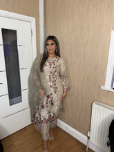 Load image into Gallery viewer, 3pc Embroidered Shalwar Kameez wit Chiffon dupatta Stitched Suit Ready to wear HW-DT129
