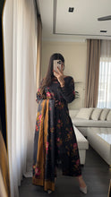 Load image into Gallery viewer, 3PC Stitched Black LINEN shalwar Suit Ready to wear LINEN winter Wear with LINEN dupatta HW-DH37
