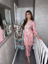 Load image into Gallery viewer, 3PC Stitched PINK WHITE shalwar Suit Ready to wear LILEN winter Wear with LILEN dupatta SK-06
