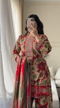 Load image into Gallery viewer, 3PC Stitched shalwar Suit Ready to wear LINEN winter Wear with LINEN dupatta HW-DH32
