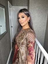 Load image into Gallery viewer, 3 pcs Stitched Brown LAWN shalwar Suit Ready to wear lawn summer Wear with lawn dupatta LAWN-R2
