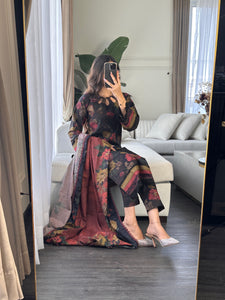 3PC Stitched shalwar Suit Ready to wear DHANAK winter Wear with Dhanak dupatta HW-DH24