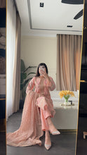 Load image into Gallery viewer, 3pc PINK Embroidered Shalwar Kameez wit Chiffon dupatta Stitched Suit Ready to wear HW-U2342
