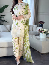 Load image into Gallery viewer, 3 pcs Stitched lawn suit Ready to Wear with CHIFFON dupatta LAWN-040B
