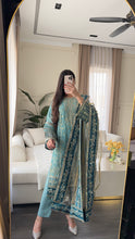 Load image into Gallery viewer, 3pc Embroidered Shalwar Kameez with CHIFFON dupatta Stitched Suit Ready to wear HW-U5313
