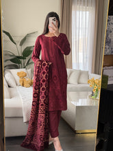 Load image into Gallery viewer, 3PC Stitched DHANAK shalwar Suit Ready to wear DHANAK winter Wear with DHANAK dupatta HW-DP25005
