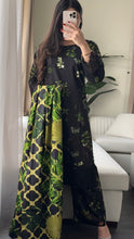 Load image into Gallery viewer, 3PC Stitched Black LINEN shalwar Suit Ready to wear LINEN winter Wear with LINEN dupatta HW-DH33
