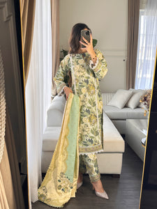 3PC Stitched shalwar Suit Ready to wear DHANAK winter Wear with Dhanak dupatta HW-DH27
