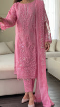 Load image into Gallery viewer, 3pc PINK Embroidered Shalwar Kameez with NET dupatta Stitched Suit Ready to wear HW-JFPINK
