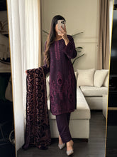 Load image into Gallery viewer, 3PC Stitched DHANAK shalwar Suit Ready to wear DHANAK winter Wear with DHANAK dupatta HW-DP25002
