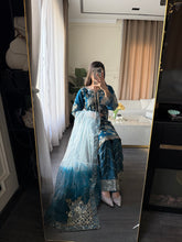 Load image into Gallery viewer, 3pc Embroidered Shalwar Kameez with Plazoo and Net dupatta Stitched Suit Ready to wear HW-U2420C
