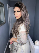 Load image into Gallery viewer, 3pc WHITE Embroidered suit with Chiffon dupatta Stitched Suit Ready to wear HW-JFWHITE01
