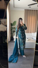 Load image into Gallery viewer, 3pc Embroidered Shalwar Kameez with CHIFFON dupatta Stitched Suit Ready to wear HW-U2462
