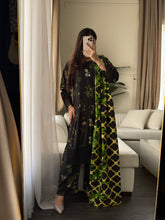 Load image into Gallery viewer, 3PC Stitched Black LINEN shalwar Suit Ready to wear LINEN winter Wear with LINEN dupatta HW-DH33
