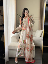 Load image into Gallery viewer, 3pc SILK Embroidered Shalwar Kameez with CHIFFON dupatta Stitched Suit Ready to wear HW-A1123B
