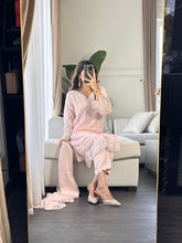 Load image into Gallery viewer, 3pc PINK Embroidered Shalwar Kameez wit CHIFFON  dupatta Stitched Suit Ready to wear HW-U2303
