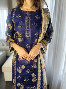 3 pcs Stitched lawn suit Ready to Wear with CHIFFON dupatta LAWN-033