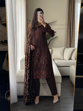 Load image into Gallery viewer, 3PC Stitched DHANAK shalwar Suit Ready to wear DHANAK winter Wear with DHANAK dupatta HW-DP25001

